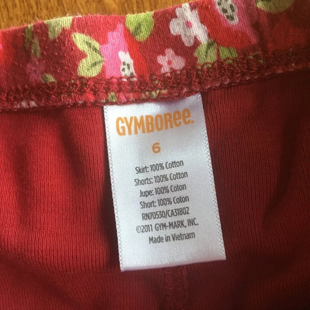 Gymboree floral skort 6